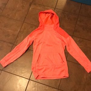 Orange coral north face pullover. Size small!